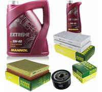 MANNOL 6L Estremo 5W-40 olio motore + + Mann per Renault Laguna III 2.0