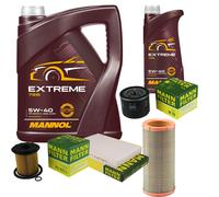 Mannol 6L Estremo 5W-40 olio motore + + Mann per Renault Megane I BA0/1_ 1.9