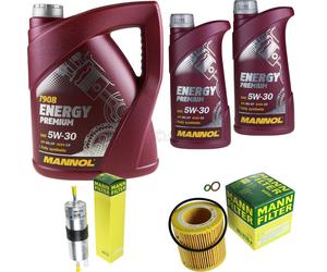 MANNOL 7 L Energy Premium 5W-30 + MANN-FILTER Per BMW 1Er Cabriolet E88 125I
