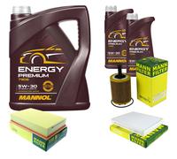 MANNOL 7 L Energy Premium 5W-30 + Mann per VW Transporter V Bus 7HB 1.9 Tdi