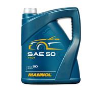 Mannol 7407 SAE 50 Minerale Einbereichsmotorenöl Api CH-4, 5 Litro