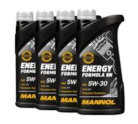 Mannol 7706 Energia Formula Rn SAE 5W-30 Olio Motore Renault RN0720, 3 Litro