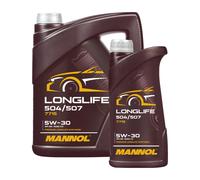 MANNOL 7715 Longlife 504/507 5W-30 Olio Motore VW 504 00 507 00 6 L