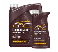MANNOL LONGLIFE 504/507 Olio motore 5W-30 Olio 5L MN7715-5 per VW GOLF VI (5K1)