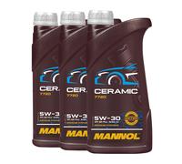 Mannol 7720 Ceramica SAE 5W-30 Olio Acea C3, VW 50501, BMW LL-04, 3x1 Litro