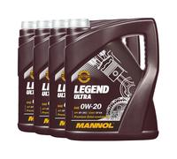 MANNOL 7918 Legend Ultra SAE 0W20, API SP RC, 4x5 Litri