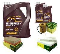 MANNOL 7L Energy Premium 5W-30 + MANN-FILTER Filtro Per BMW 5er Touring E39 5