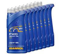 Mannol 8x 1 Litro Olio per Ingranaggi Cambio Universale Api Gl 4 80W90