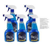 MANNOL 9974 Pulitore Vetri 5x500 ml Detergente Lavavetri per Finestre