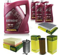 MANNOL 9L Estremo 5W-40 olio motore + + Mann Audi A4 Cabriolet 8H7 B6 3.0