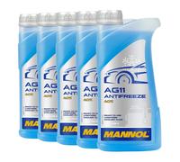 MANNOL Antigelo AG11 Antifreeze Longterm Pronto all’Uso, 5x1 Litro