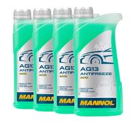 MANNOL Antigelo AG13 Liquido Refrigerante Pronto All'uso, HOAT, 4x1 Litro