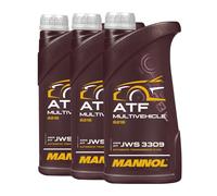 Mannol Atf Multivehicle Jws 3309 Fluido GM Ford Chrysler, 3x1 Litro