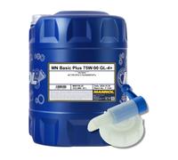 20 Litro MANNOL Olio per Ingranaggi Basic Plus 75W-90 Api Gl 4 + Gear Olio +