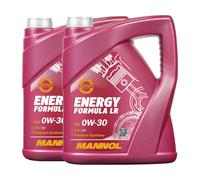 Mannol Energia Formula LR SAE 0W-30 Olio, Acea C2, STJLR.03.5007, 2x5 Litro