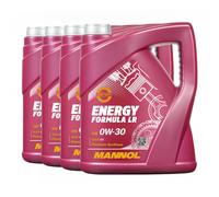 Mannol Energia Formula LR SAE 0W-30 Olio, Acea C2, STJLR.03.5007, 4x5 Litro