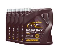 Mannol Energia Ultra JP 5W-20 Olio Api Sn, Ilsac GF5, Ford M2C948, 5x4 Litri