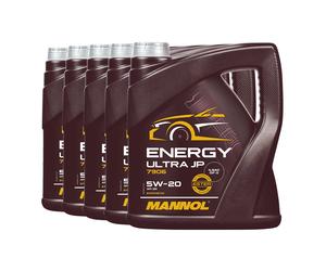 Mannol Energia Ultra JP 5W-20 Olio Api Sn, Ilsac GF5, Ford M2C948, 5x4 Litro