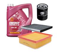 MANNOL Energy Formula LR SAE 0W 30 Set Ispezione 3 Pezzi Olio Motore 5 Litri
