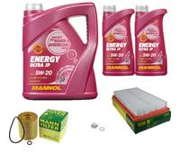 MANNOL Energy Ultra JP 5W-20 Set Tagliando 7 L per Mazda 6 2.5 MZR Kombi