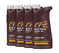 MANNOL Extra 75W-90 GL-5 Olio Cambio API GL-4 4x1 L Semisintetico