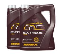 Mannol extreme SAE 5W40 Olio VW 50200, 50500, MB 229.5, BMW LL-01, 2x5 Litro