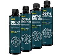 MANNOL Liquido Frenante 4x 450 Ml DOT3 SAE J1703 Freni Liquido DOT 3