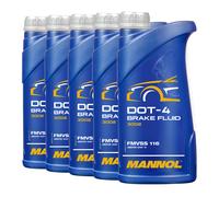 MANNOL Liquido Freni DOT-4 SAE J 1703/ ISO 4925, 5x910 Grammi