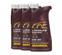 Mannol Longlife 508/509 SAE 0W-20 Olio Motore, Api Sp RC, 3x1 Litro