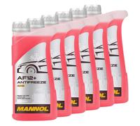MANNOL Longterm Antifreeze Refrigerante Pronto All’Uso -40°C Rosso 6x 1 Litro