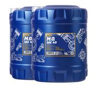 Mannol M. O. SAE 40 Einbereichsmotorenöl Api CH-4, Volvo B20, 2x10 Litro