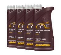 15x1 Litro Originale MANNOL Trasmissione Maxpower 4x4 75W-140 Api Gl 5 Ls Gear