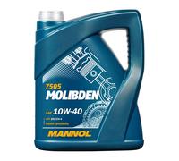 5L MANNOL olio motore Molibden 7505 10W-40 per VW 501 01 VW 505 00 Api Sn / CH-4