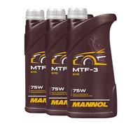 Mannol MTF-3 SAE 75W Trasmissione Api GL-4, Toyota BMW Ford VW Volvo, 3x1 Litro