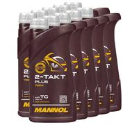 2-Takt Olio Motore Mannol 10x 1 Litro Plus Api TC Moto Motore Olio Scooter