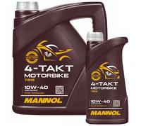 Mannol Olio 4-Takt 10W40 Api Sl 5 Litro per Suzuki Triumph Yamaha Moto Guzzi