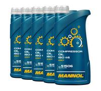 MANNOL Olio Compressore ISO 46, 5x1 Litro