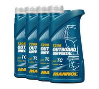 Mannol Olio universale 2 tempi per fuoribordo e jet ski – 10 x 1 L