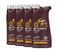 Mannol Olio 2-Takt Plus parzialmente sintetico per 2 tempi 4x1 L