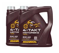 MANNOL Olio Motocicletta SAE 5W-40, API SP, JASO MA, JASO MA2, 2x4
