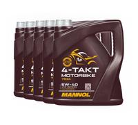 MANNOL Olio Motocicletta SAE 5W-40, API SP, JASO MA, JASO MA2, 5x4