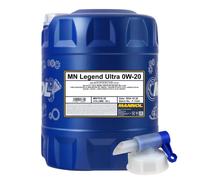 MANNOL olio motore 0W-20 Legend Ultra Api Sn Plus RC Ilsac GF-5 20L + Rubinetto