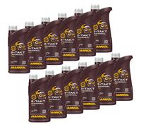 Mannol Olio Motore 12x 1 Litro 2-Takt Universale Api TC Moto Scooter