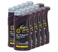 Mannol Olio Motore 4-Takt Premium 20W40 Api Sn 10x 1 Litro Motore Olio