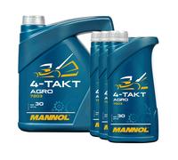 MANNOL Olio Motore 4T Agro SAE 30 API SL JASO MA/MA2 7 L
