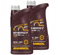Mannol Olio Motore 5W-30 Energy Comby Ll Api Sn BMW VW Porsche 2x 1 Litro