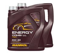 Mannol Olio Motore 5W-30 Energy Comby Ll Api Sn BMW VW Porsche 2x 4 Litro