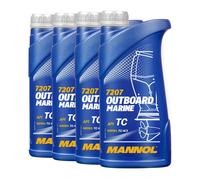 MANNOL Olio Motore Fuoribordo 2 Tempi Miscela, API TC, JASO FC, 4x1 L