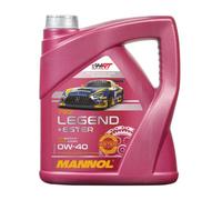 MANNOL Olio motore LEGEND+ESTER 0W-40 Olio sintetico 4 L Compatibilità con RENAULT Clio 3 Hatchback BR0/1, CR0/1 Clio 2 BB0/1/2, CB0/1/2 Clio 4 Hatchback BH, VW Polo Hatchback 6R1, 6C1