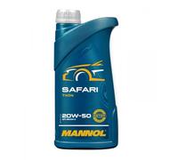 Mannol - Olio motore Safari 20W-50 API SL/CF, 1 litro | Specifiche API SN/CH-4, viscosità stabile, pressione dell'olio costante, anche per motori turbocompressori ad alta potenza